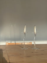 Vintage - Håndlave Glas Lysestage - Boho Living
